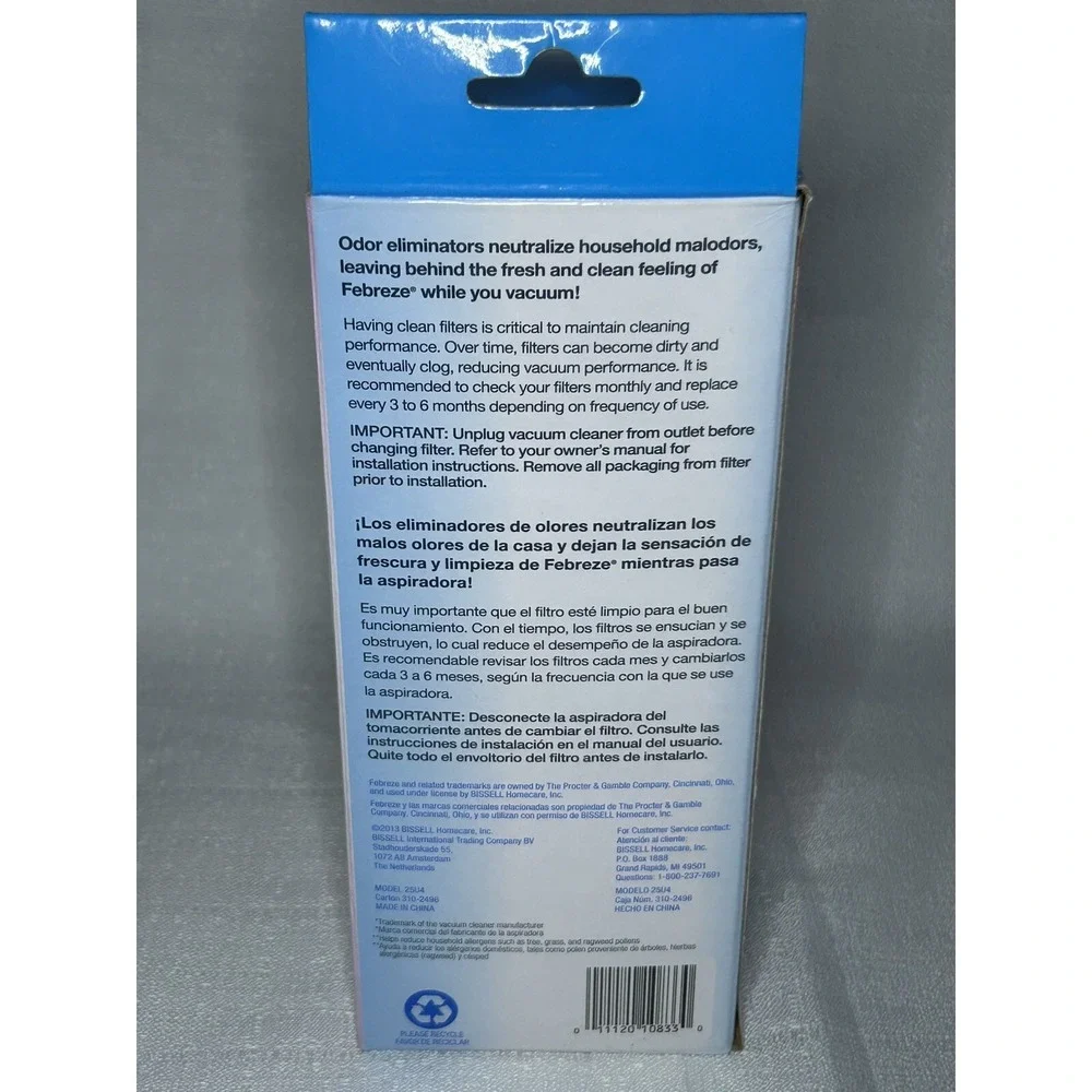 Febreze Spring‎ & Renewal Vacuum Filter Dirt Devil F1 Filter